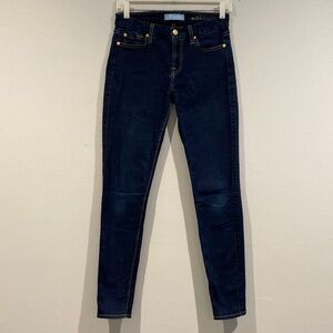 7 For All Mankind Dark Wash "the Skinny" Jeans - Size 26